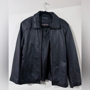 Wilson Black Leather Men's Jacket